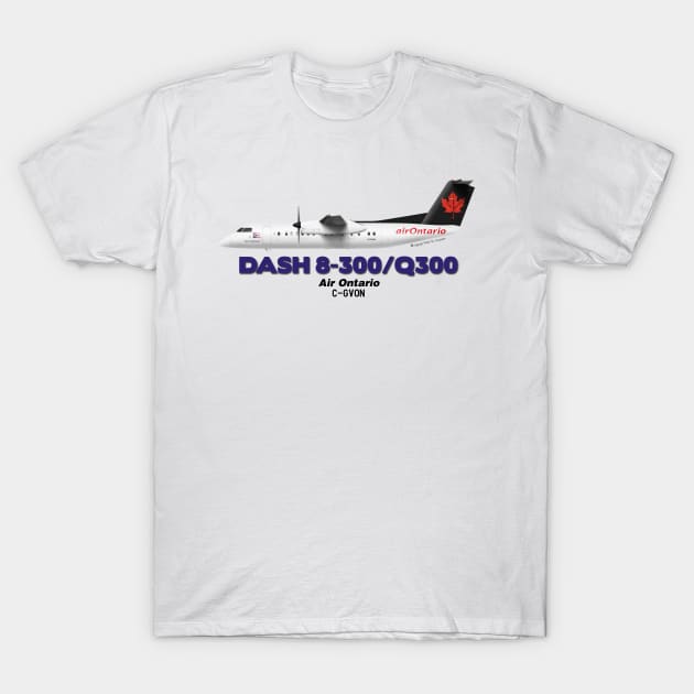 DeHavilland Canada Dash 8-300/Q300 - Air Ontario T-Shirt by TheArtofFlying